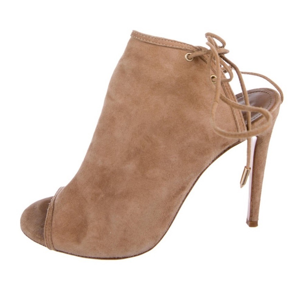 Aquazurra Beige Suede Stiletto Sandal 36.5 Sexy Thing